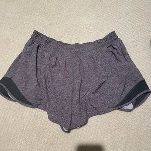 Grey lululemon hotty hot shorts